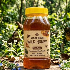 nature indian pure wild honey (1kg pack) – raw & natural forest honey from western ghats