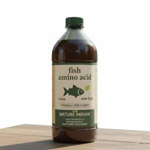 nature indian fish amino acid liquid fertilizer – 1 litre | natural organic plant growth booster for coconut, banana & all crops