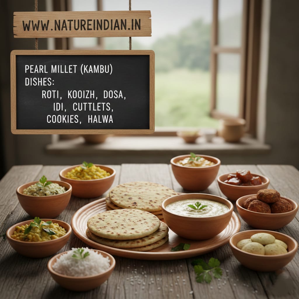 nature indian organic kambu (pearl millet) 1 kg | iron rich & natural body coolant ancient grain nature indian organic kambu (pearl millet) 1 kg | iron rich & natural body coolant ancient grain