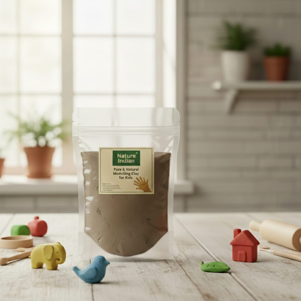 nature indian natural clay for kids 1kg | eco friendly, non toxic & chemical free creative modelling clay nature indian natural clay for kids 1kg | eco friendly, non toxic & chemical free creative modelling clay