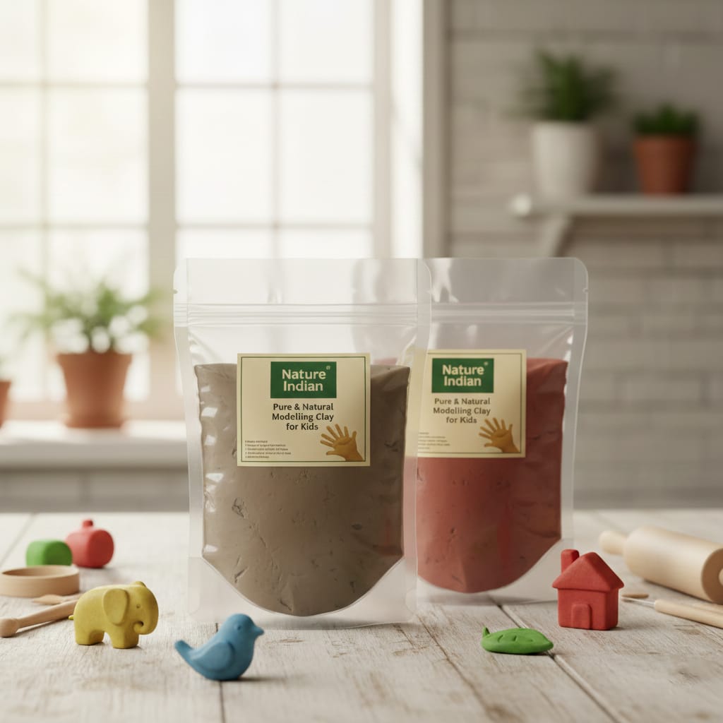 nature indian natural red clay for kids 1kg | eco friendly, non toxic & chemical free creative modelling clay nature indian natural red clay for kids 1kg | eco friendly, non toxic & chemical free creative modelling clay