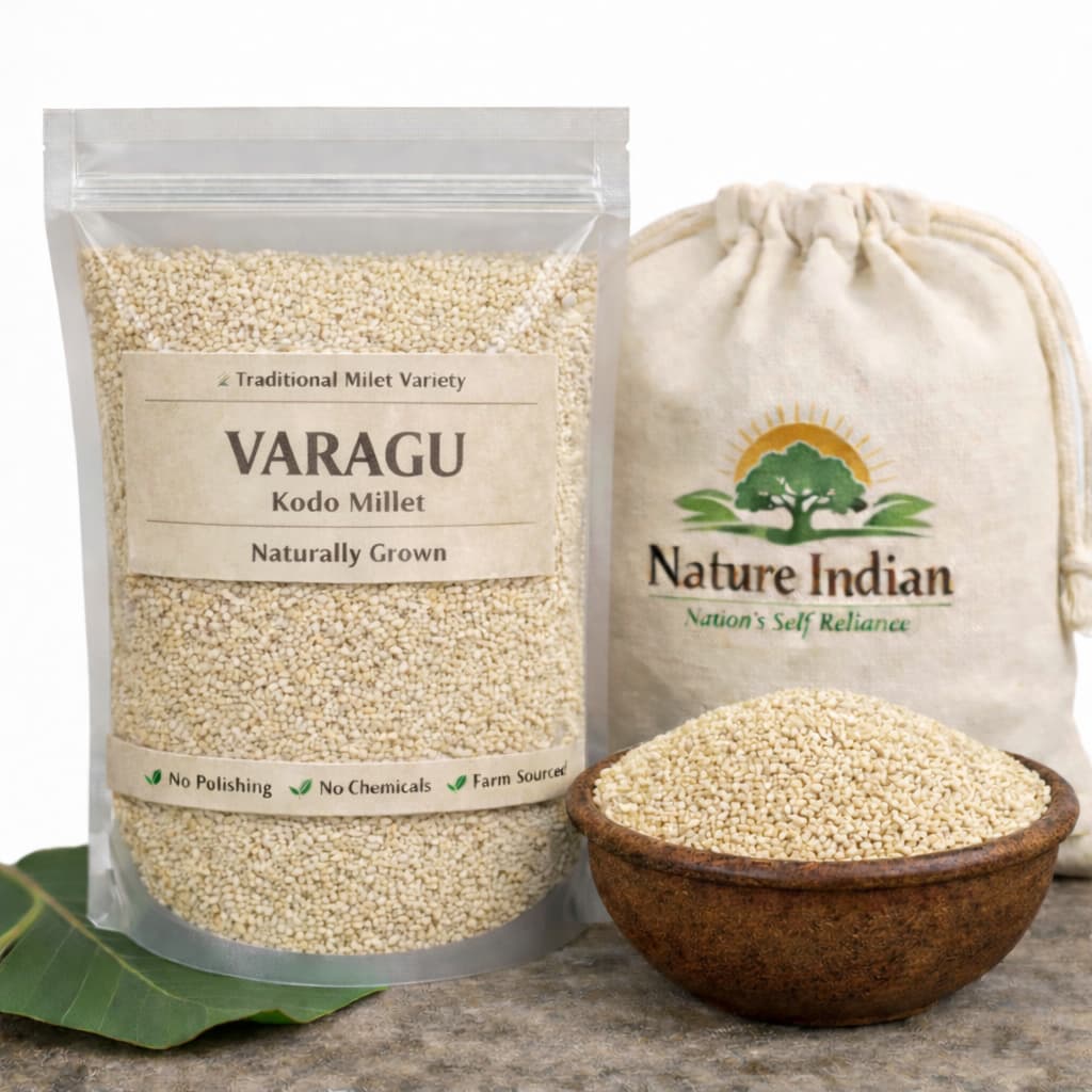 nature indian organic varagu (kodo millet) 1kg | high antioxidant & diabetic friendly ancient grain nature indian organic varagu (kodo millet) 1kg | high antioxidant & diabetic friendly ancient grain
