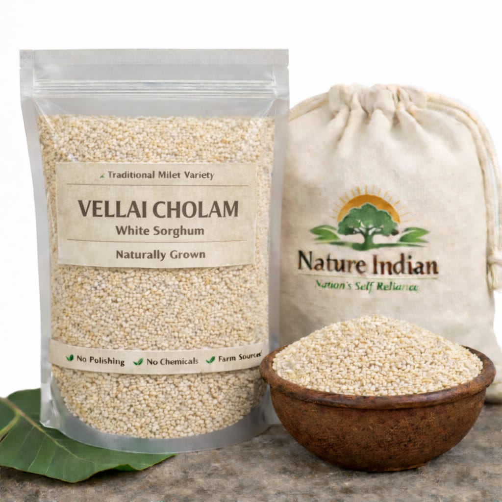 nature indian organic vellai cholam (white sorghum) 1kg | premium gluten free whole grain jowar nature indian organic vellai cholam (white sorghum) 1kg | premium gluten free whole grain jowar